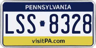 PA license plate LSS8328