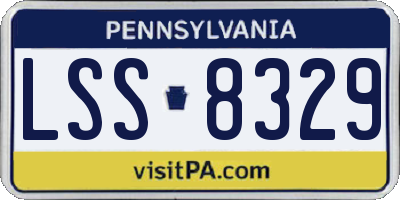 PA license plate LSS8329