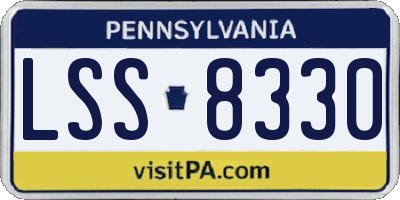 PA license plate LSS8330