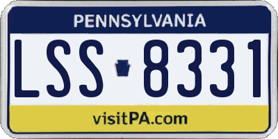 PA license plate LSS8331