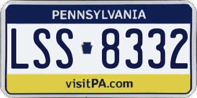 PA license plate LSS8332