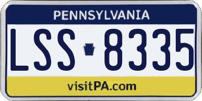 PA license plate LSS8335