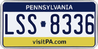 PA license plate LSS8336