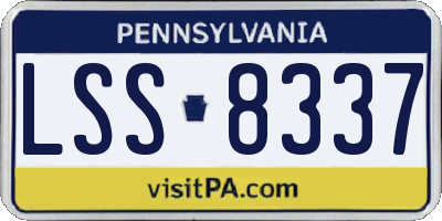 PA license plate LSS8337