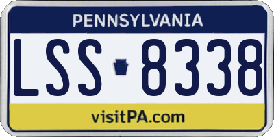 PA license plate LSS8338