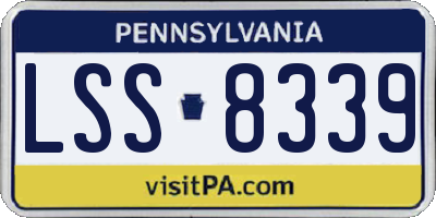 PA license plate LSS8339