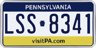 PA license plate LSS8341