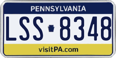PA license plate LSS8348