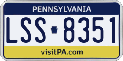 PA license plate LSS8351