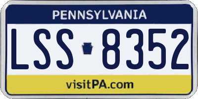 PA license plate LSS8352