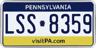 PA license plate LSS8359