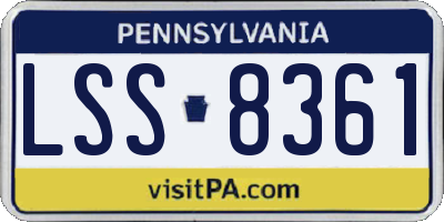 PA license plate LSS8361