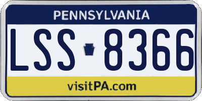 PA license plate LSS8366