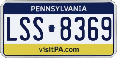 PA license plate LSS8369
