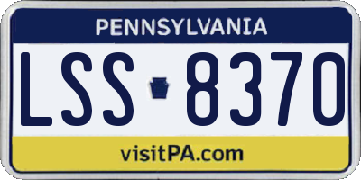 PA license plate LSS8370