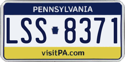 PA license plate LSS8371