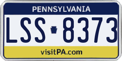 PA license plate LSS8373