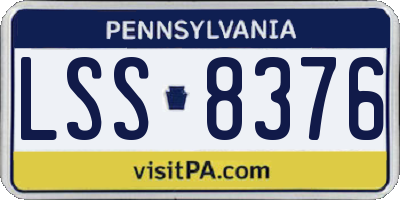 PA license plate LSS8376