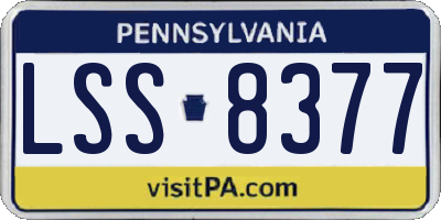 PA license plate LSS8377