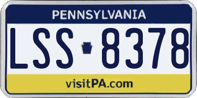 PA license plate LSS8378