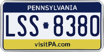 PA license plate LSS8380