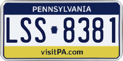 PA license plate LSS8381