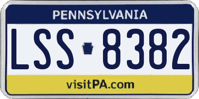 PA license plate LSS8382