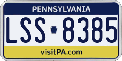 PA license plate LSS8385