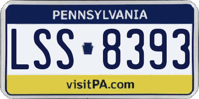 PA license plate LSS8393