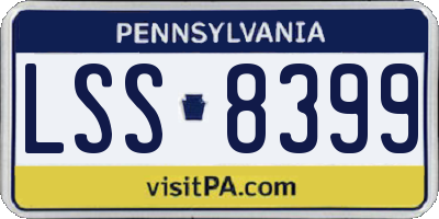 PA license plate LSS8399