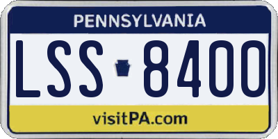 PA license plate LSS8400