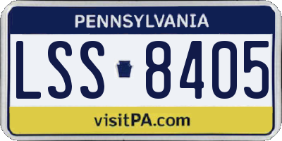 PA license plate LSS8405