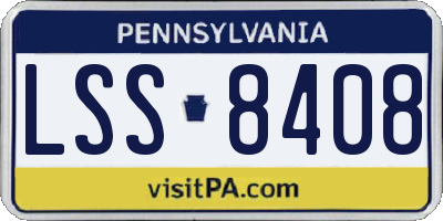 PA license plate LSS8408