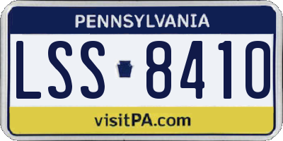 PA license plate LSS8410