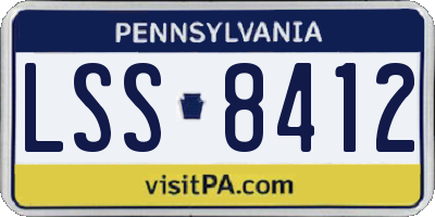 PA license plate LSS8412