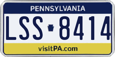 PA license plate LSS8414