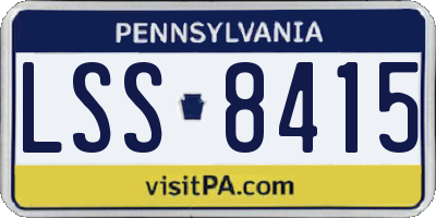 PA license plate LSS8415