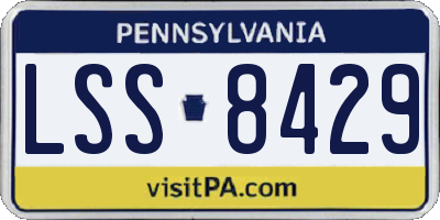 PA license plate LSS8429