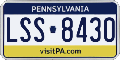 PA license plate LSS8430