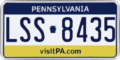PA license plate LSS8435