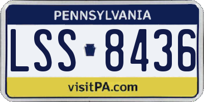 PA license plate LSS8436