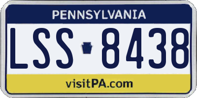 PA license plate LSS8438