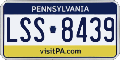 PA license plate LSS8439