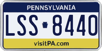 PA license plate LSS8440