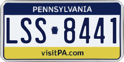 PA license plate LSS8441
