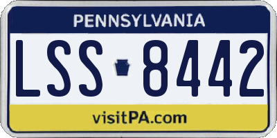 PA license plate LSS8442