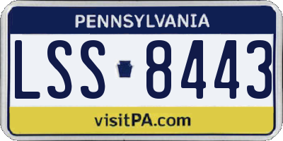 PA license plate LSS8443