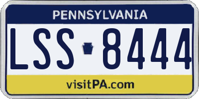 PA license plate LSS8444