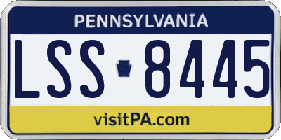 PA license plate LSS8445