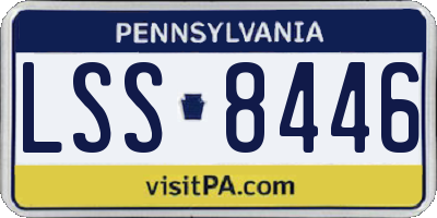 PA license plate LSS8446